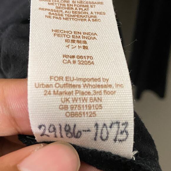 Free People Black La Cienga Embroidered Tiered Ruffle Blouse Top Women's Small - Picture 9 of 10